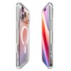 coque ultra hybrid mag magsafe pour iphone 17 pro spigen blanc givré
