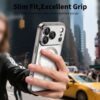 coque magflex magsafe pour iphone 17 pro tech protect argent brillant