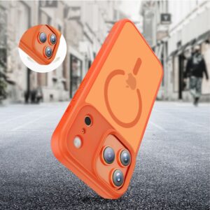 coque magmat magsafe pour iphone 17 pro tech protect orange cosmique mat