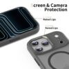 coque magmat magsafe pour iphone 17 pro tech protect gris crayon mat