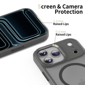 coque magmat magsafe pour iphone 17 pro tech protect gris crayon mat