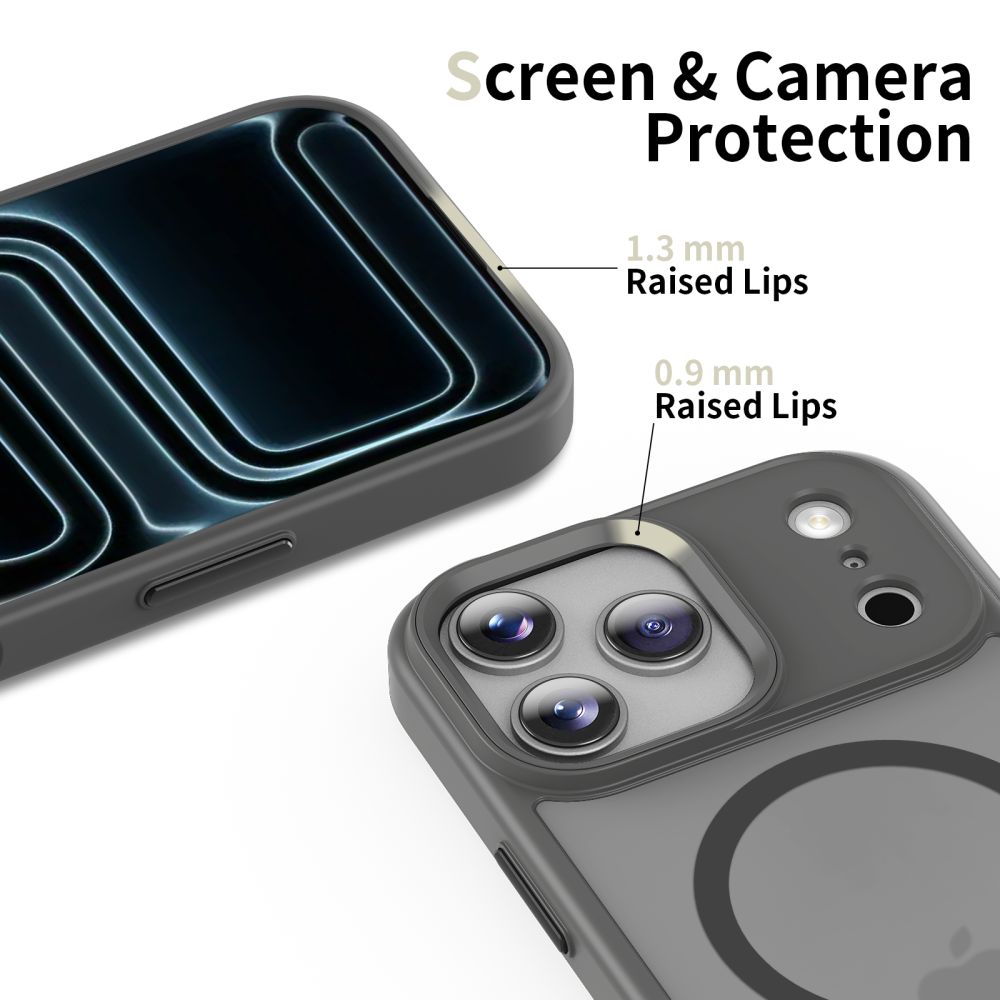 coque magmat magsafe pour iphone 17 pro tech protect gris crayon mat