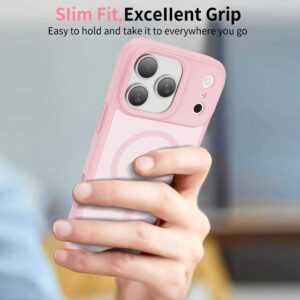 coque magmat magsafe pour iphone 17 pro tech protect rose mat