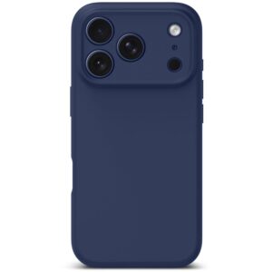 coque silicone magsafe pour iphone 17 pro tech protect bleu profond