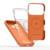 coque silicone magsafe pour iphone 17 pro tech protect orange cosmique