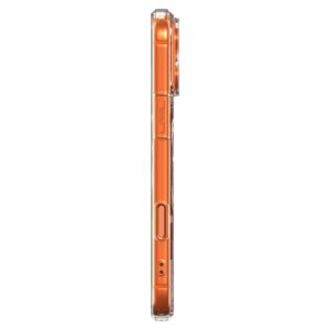 coque ultra hybrid ”t” mag magsafe pour iphone 17 pro spigen orange brillant