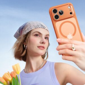 coque classic hybrid magsafe pour iphone 17 pro esr orange givré