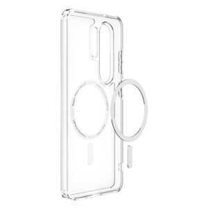 coque ultra hybrid magsafe pour samsung galaxy s26 ultra spigen transparent/blanc
