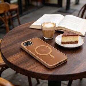 coque iphone 16e / 17e tech protect marron
