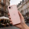 coque iphone 16e / 17e tech protect rose
