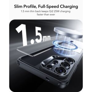 coque classic hybrid magsafe pour samsung galaxy s26 ultra esr transparent/noir