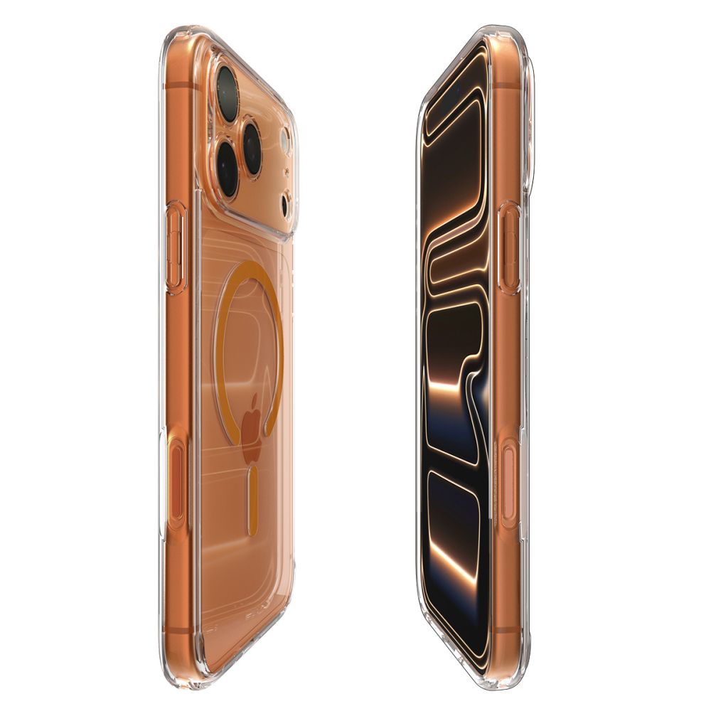 coque iphone 17 pro max ultra hybrid mag spigen orange