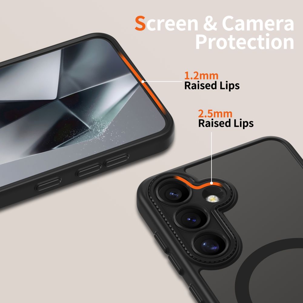 coque samsung galaxy s25 magcam tech protect noir mat