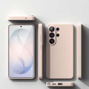 coque silicone magnetic magsafe pour samsung galaxy s26 ultra ringke sable rose