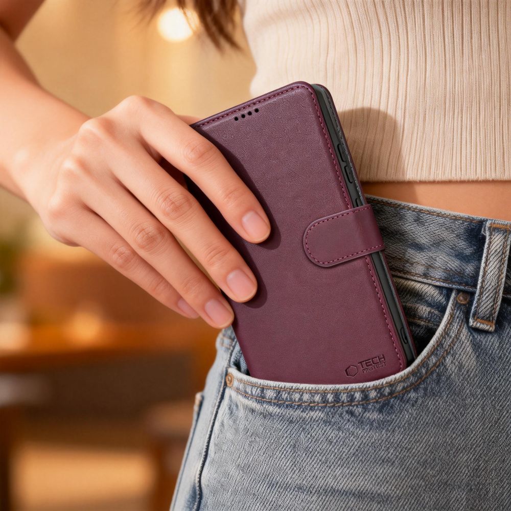 coque samsung galaxy a57 5g tech protect wallet prune