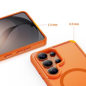 coque magmat magsafe pour samsung galaxy s26 ultra tech protect orange mat