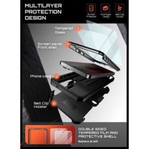 coque unicorn beetle pro & tempered glass 2 pack pour samsung galaxy s26 ultra supcase noir