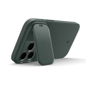 coque optik armor mag magsafe pour iphone 17 pro spigen vert abyssal