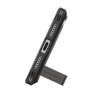 coque tough armor ”t” mag magsafe pour iphone 17 pro spigen gris gunmetal
