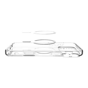 coque ultra hybrid mag magsafe pour iphone 17 pro spigen blanc givré