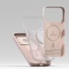 coque silicone magnetic magsafe pour iphone 17 pro ringke sable rose