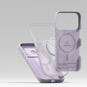 coque silicone magnetic magsafe pour iphone 17 pro ringke violet clair