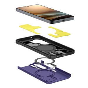 coque tough armor magsafe pour samsung galaxy s26 ultra spigen violet cendré