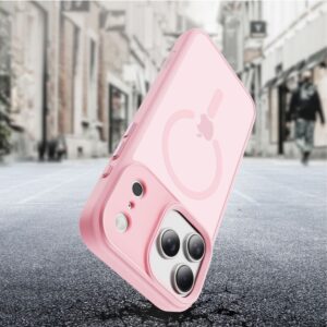 coque magmat magsafe pour iphone 17 pro tech protect rose mat