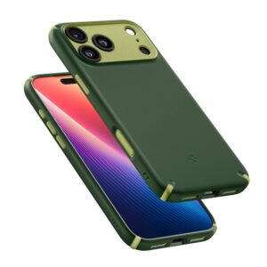 coque nano pop hybrid mag magsafe pour iphone 17 pro spigen vert avocat