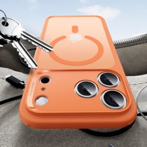 coque classic hybrid magsafe pour iphone 17 pro esr orange givré
