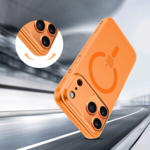 coque magslim magsafe pour iphone 17 pro tech protect mat/orange cosmique