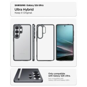 coque ultra hybrid pour samsung galaxy s26 ultra spigen cristal spatial
