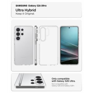 coque ultra hybrid pour samsung galaxy s26 ultra spigen cristal transparent