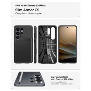 coque slim armor cs pour samsung galaxy s26 ultra spigen noir