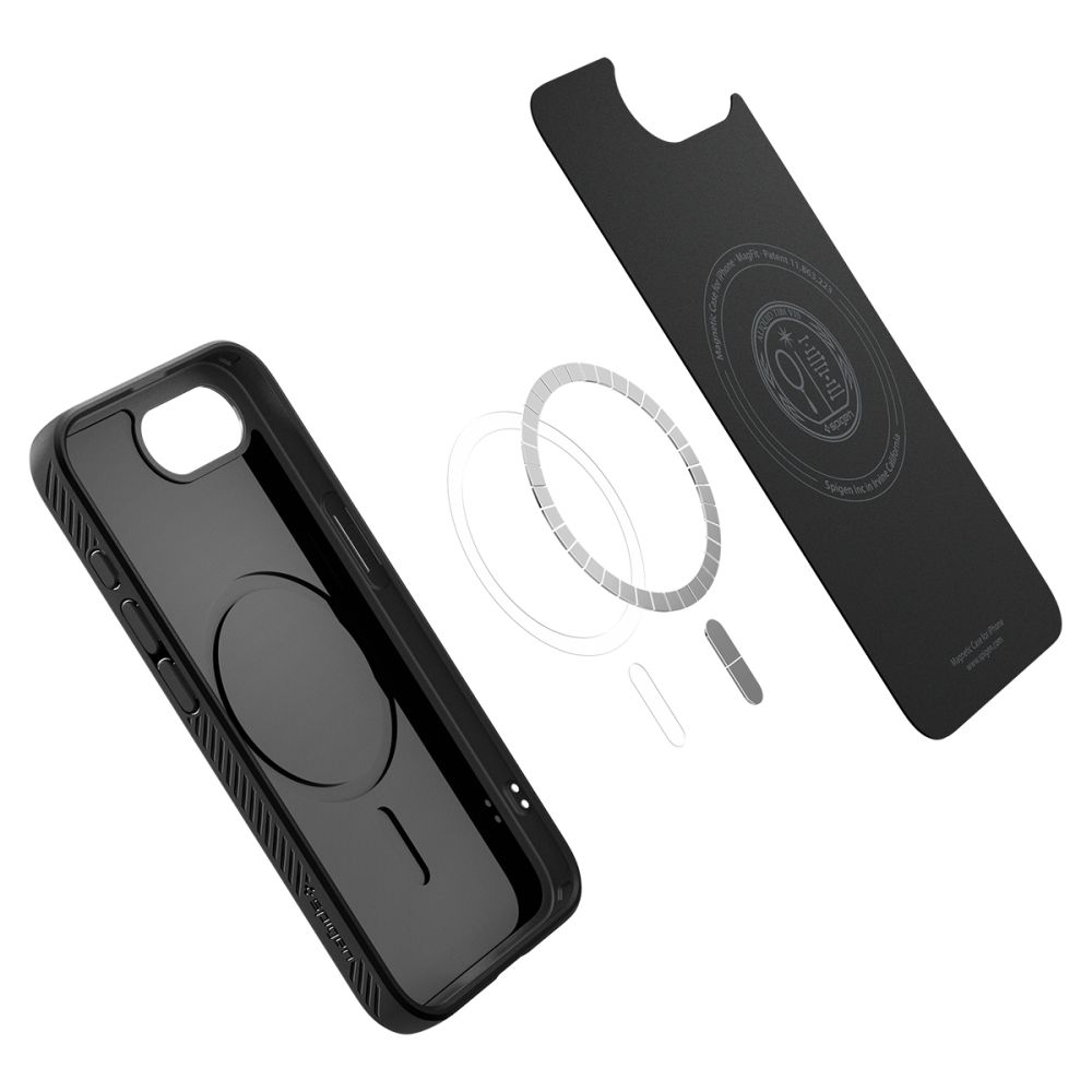 coque iphone 16e / 17e liquid air spigen noir mat