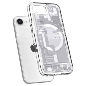 coque iphone 16e / 17e ultra hybrid spigen blanc
