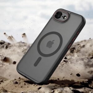 coque iphone 16e / 17e magcam tech protect noir mat