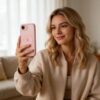 coque iphone 16e / 17e tech protect rose