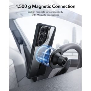 coque classic hybrid kickstand magsafe pour samsung galaxy s26 ultra esr transparent/noir