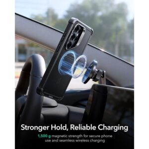 coque cyber tough kickstand magsafe pour samsung galaxy s26 ultra esr noir