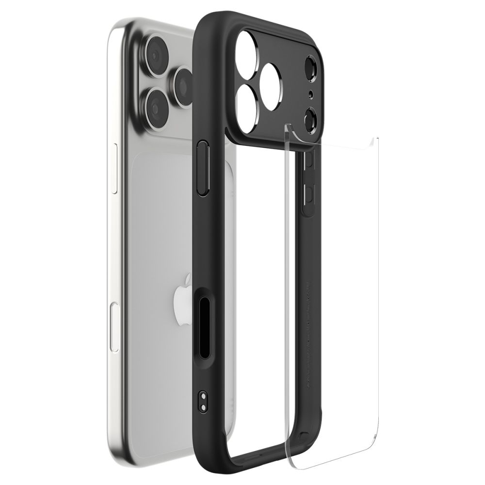 coque iphone 17 pro max ultra hybrid spigen noir mat