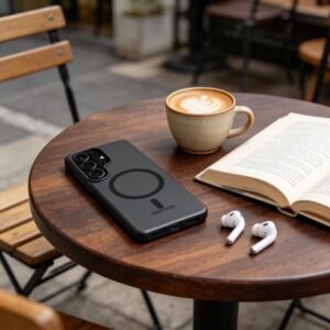 coque magslim magsafe pour samsung galaxy s26 ultra tech protect mat/noir