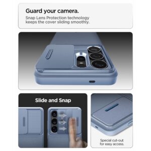 coque optik armor pour samsung galaxy s26 ultra spigen bleu clair