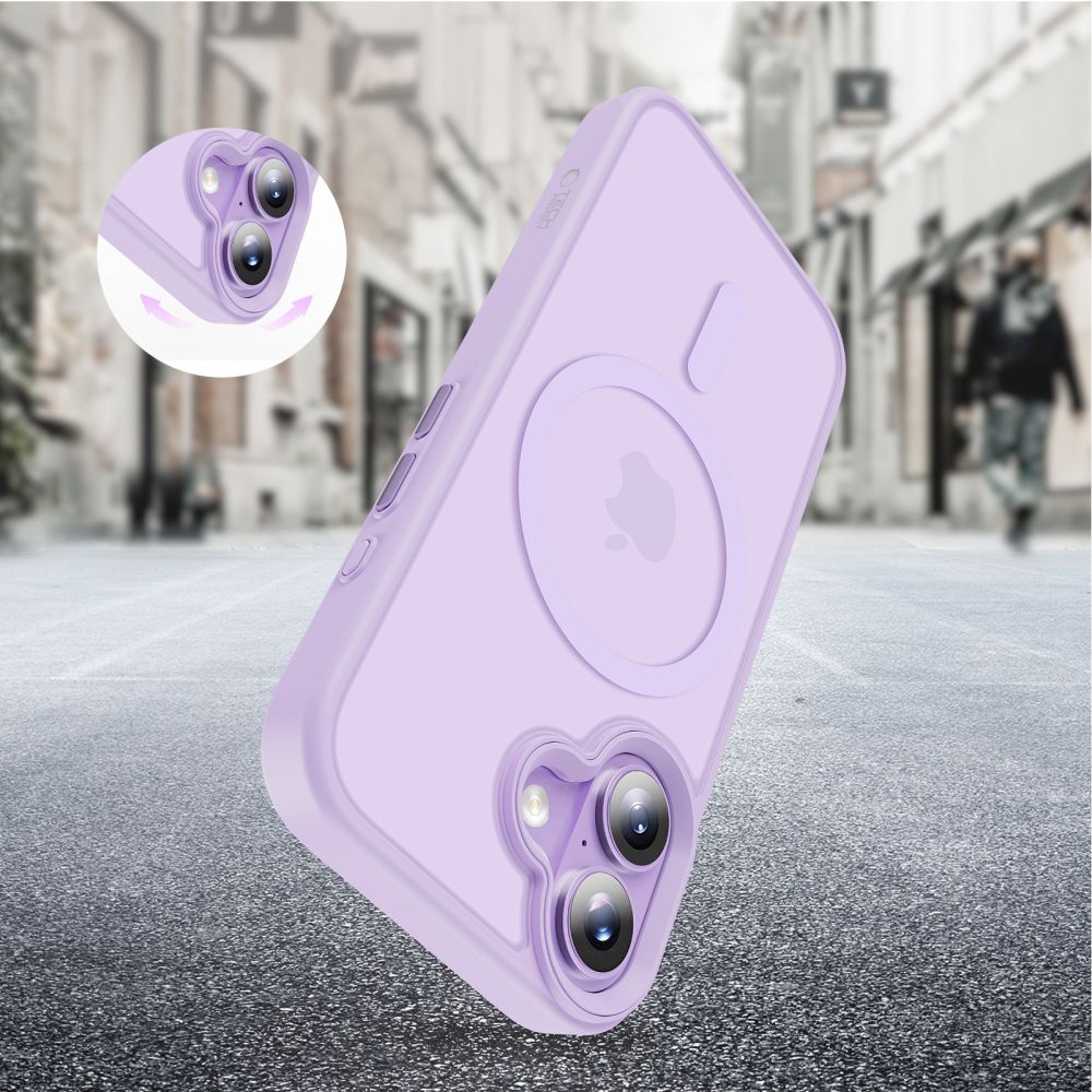 coque magmat magsafe pour iphone 17 tech protect lavande mat
