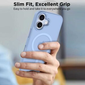 coque magmat magsafe pour iphone 17 tech protect bleu brume mat