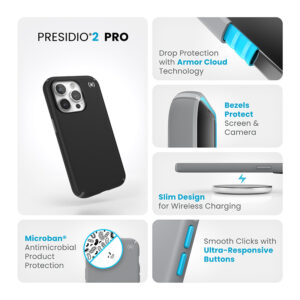 coque iphone 15 pro presidio2 pro speck noir