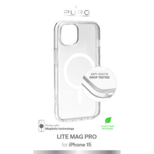 coque iphone 15 litemag pro magsafe puro transparent