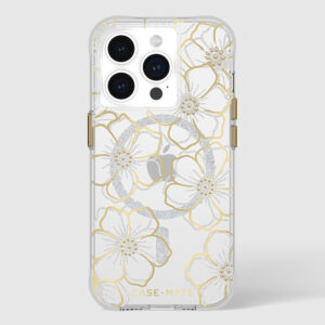 coque iphone 15 pro floral gems magsafe case mate or