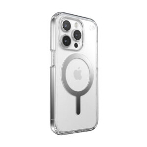 coque iphone 15 pro presidio perfect clear magsafe speck argent