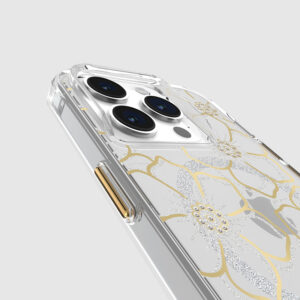 coque iphone 15 pro floral gems magsafe case mate or